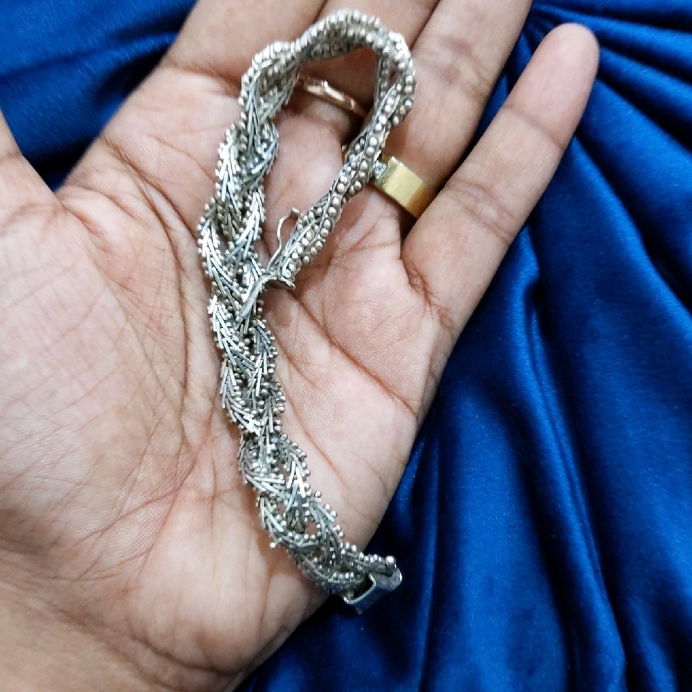 Solid Sterling Silver Intricate Ornate Twisted Br… - image 6